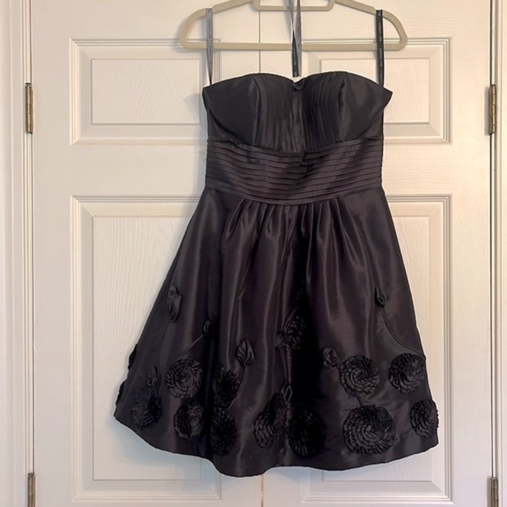 BILL LEVKOFF strapless black Cocktail Dress, size 8, perfect condition.